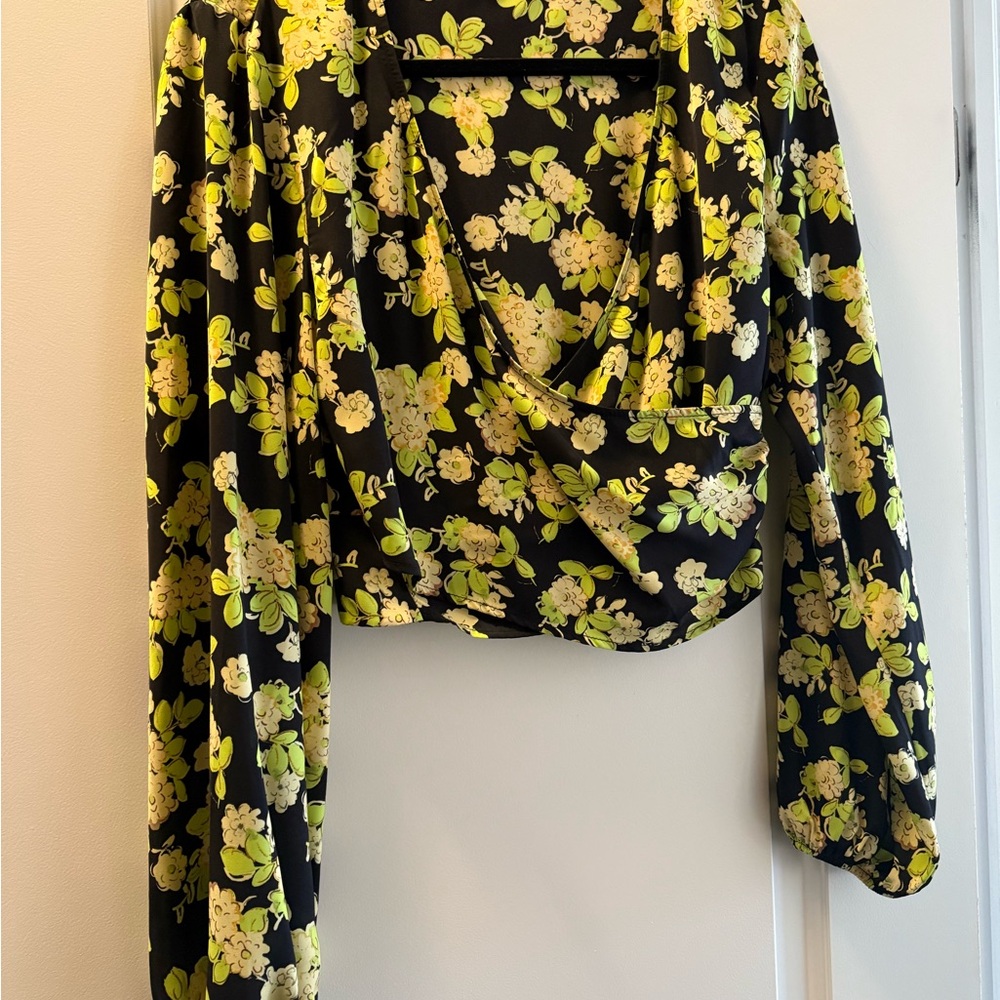 Floral Criss Cross Blouse